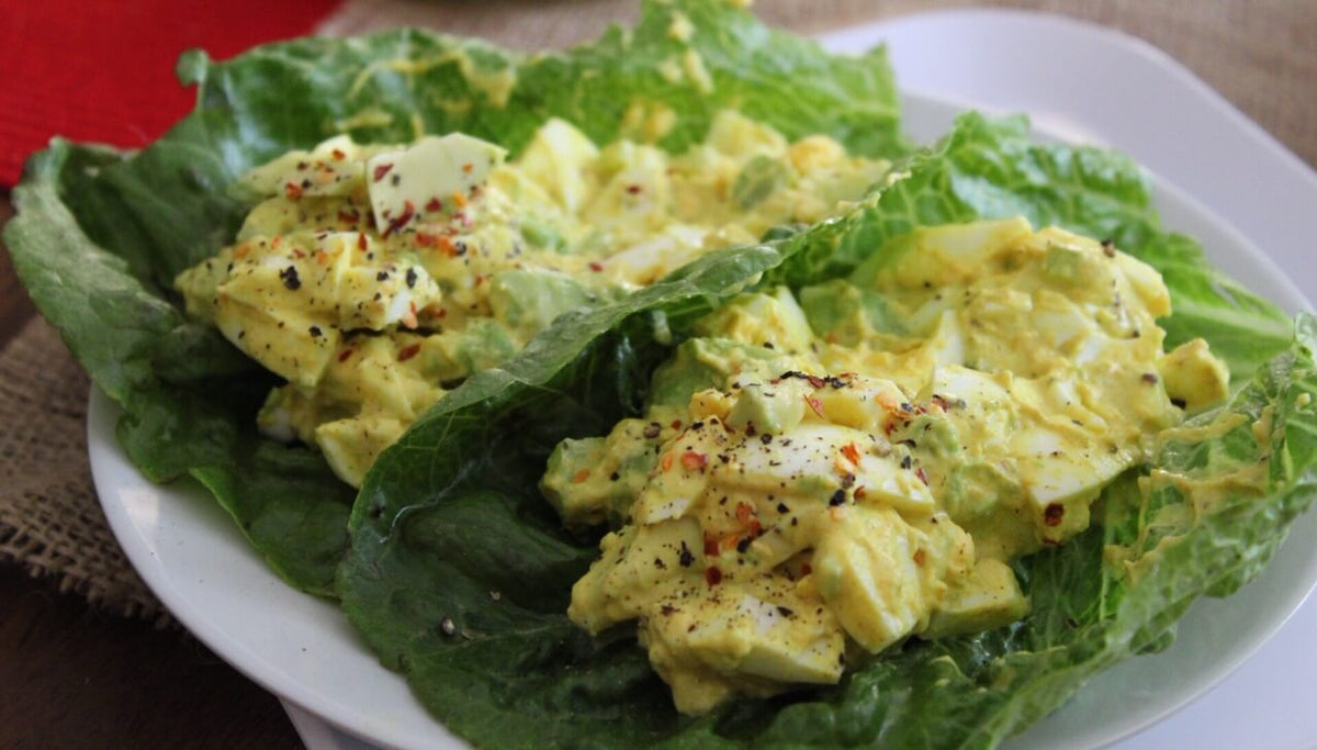 Turmeric and Avocado Egg Salad Wraps