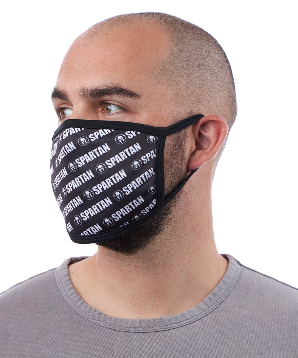Spartan Race Shop SPARTAN Face Mask Repeat Black